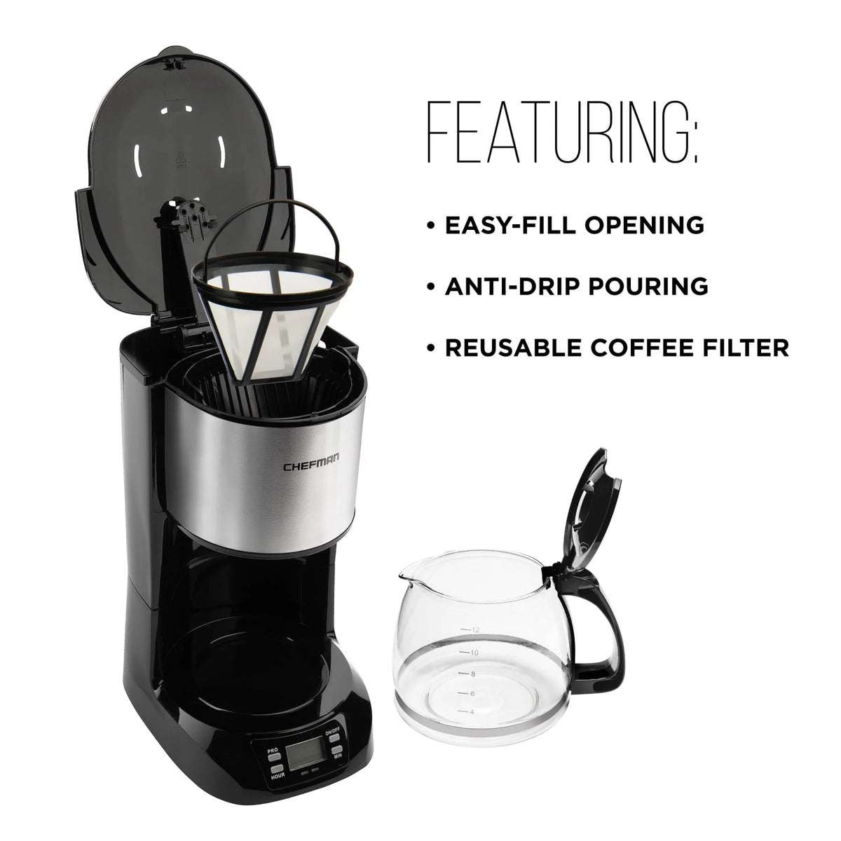 12-Cup Programmable Stainless Steel Coffee Maker B33666