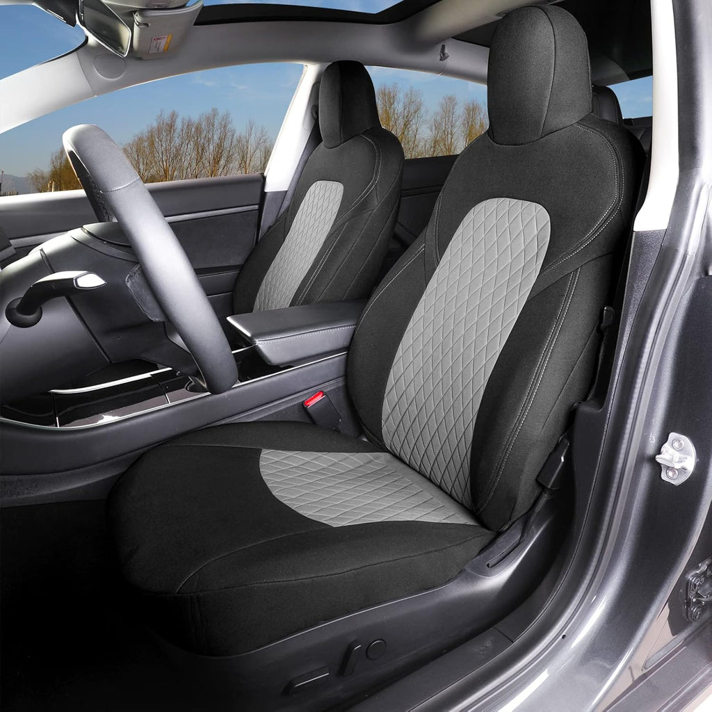 Gray and Black Car Seat Covers Set W375