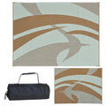 Reversible Outdoor Patio RV Camping Mat Swirl Brown Beige 9-Feet G95244