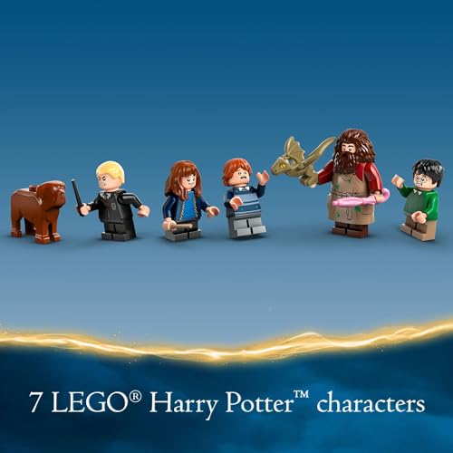 LEGO Harry Potter Hagrid's Hut: an Unexpected Visit - Kids Building Toy with Buildable House, 7 Minifigures & Dragon Z7100