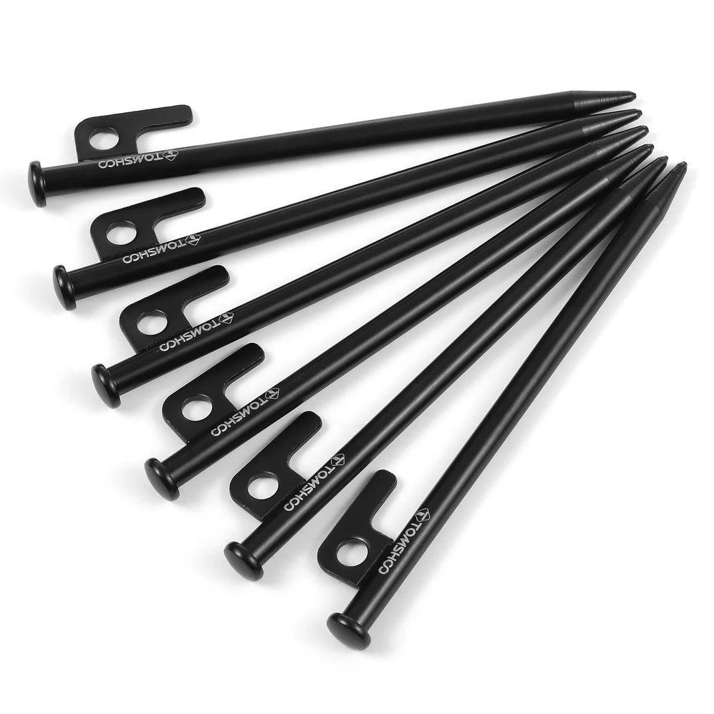6PCS Heavy Duty Steel Tent Pegs, 8 Inch /12 Inch P180217