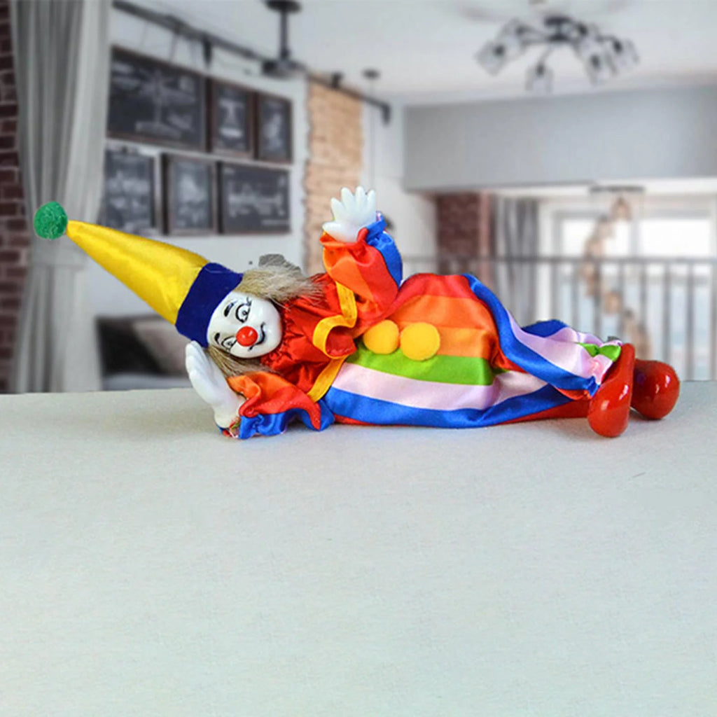 Porcelain Clown Doll with Movable Joints F8294
