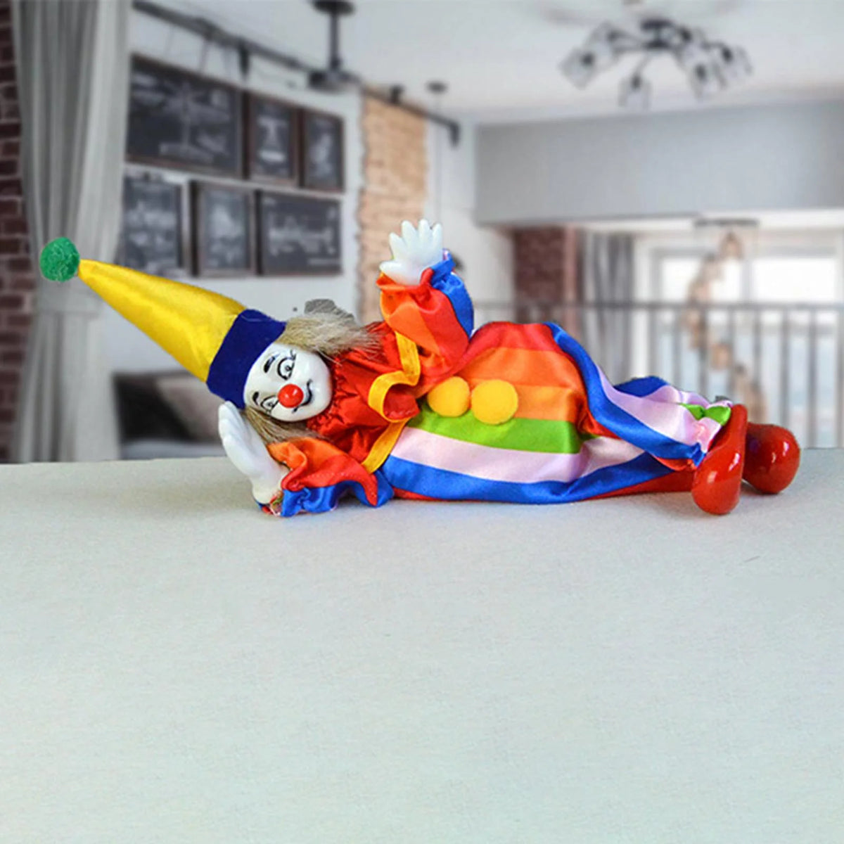 Porcelain Clown Doll with Movable Joints F8294