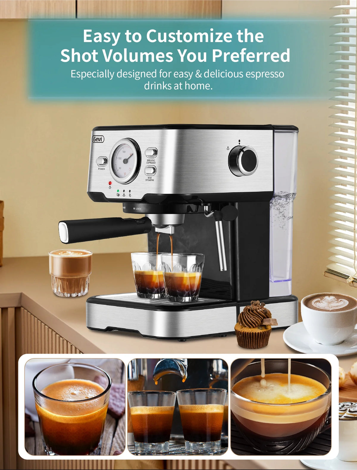 15 Bar Espresso Machine with Steamer K387