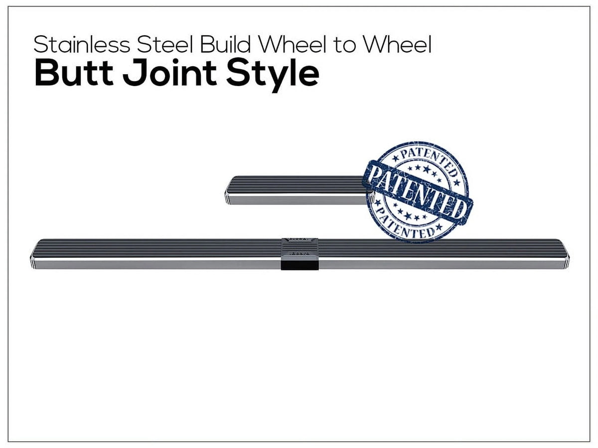 Running Boards 6 inches Silver Stainless Steel L9885