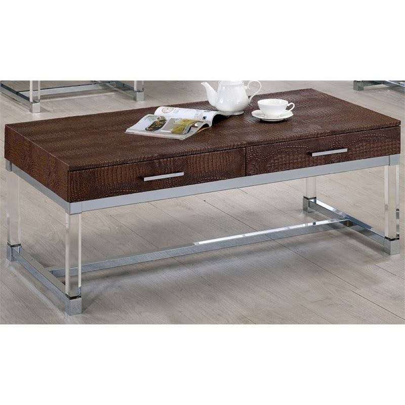 Brown Contemporary Coffee Table W82552
