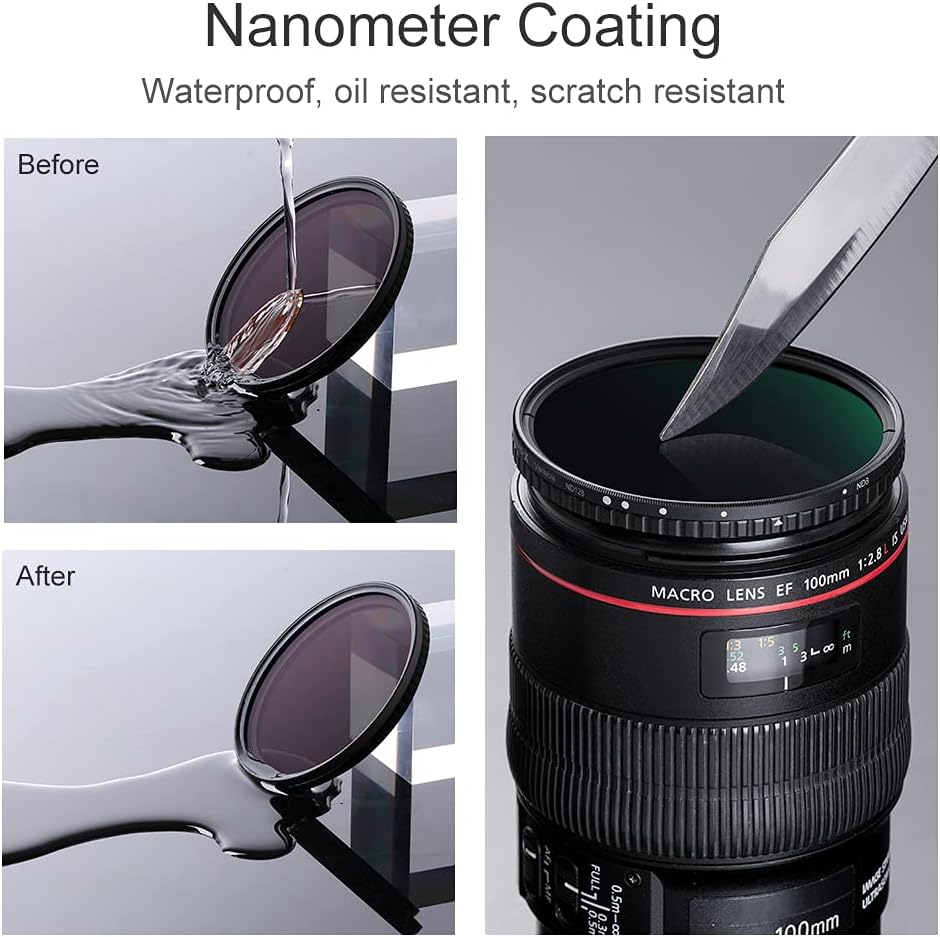 62mm Variable ND Filter ND8-ND128 HD VND Filter T263704