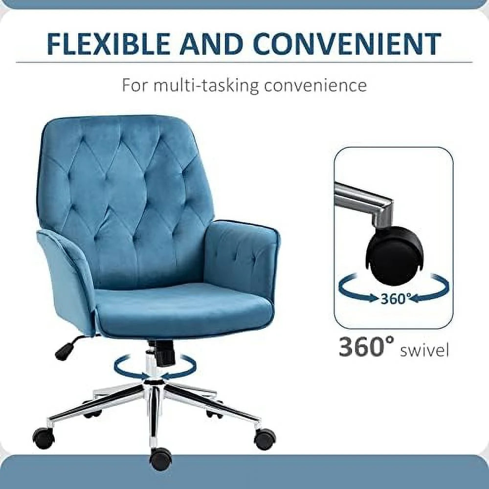 Light Gray Microfiber Tufted Height Adjustable Office Chair N13800