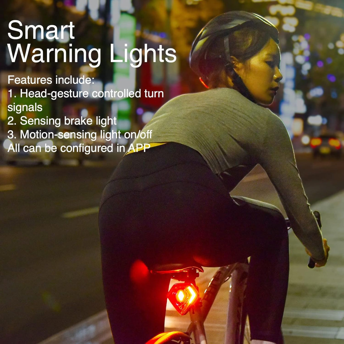 Smart Bike Tail Light with Theft Alarm and Turn Signals, IPX6 Waterproof, Pack of 2 L7590