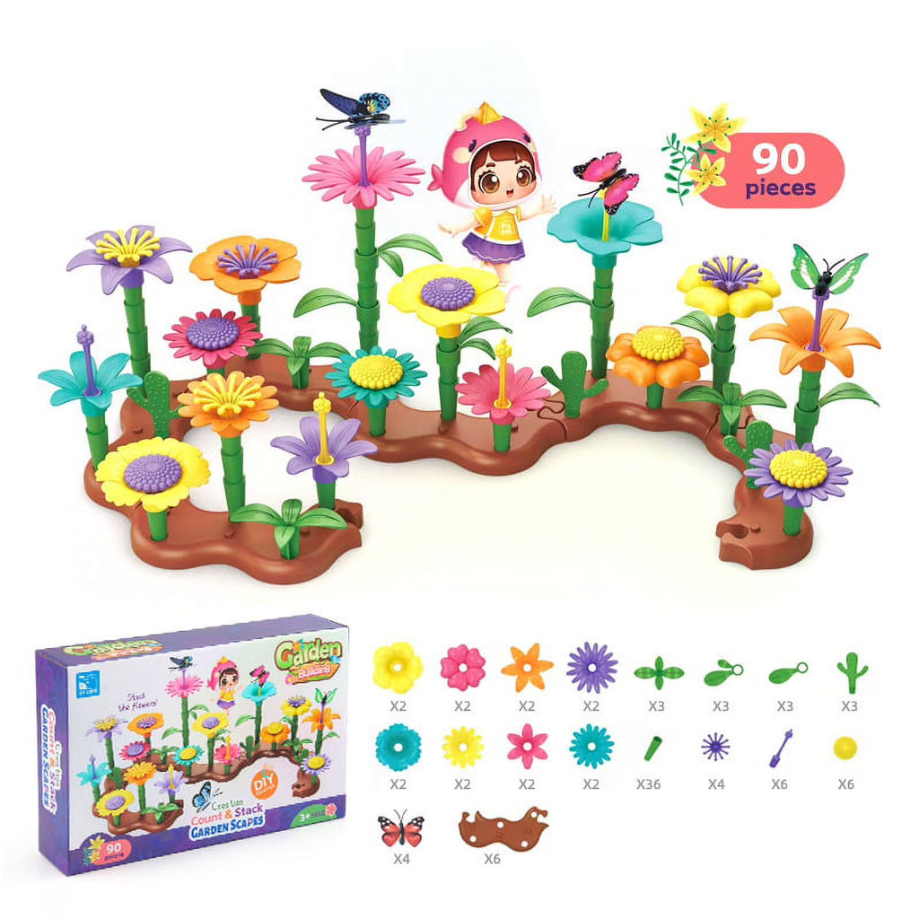 90PCS Flower Garden Building Toys J54782