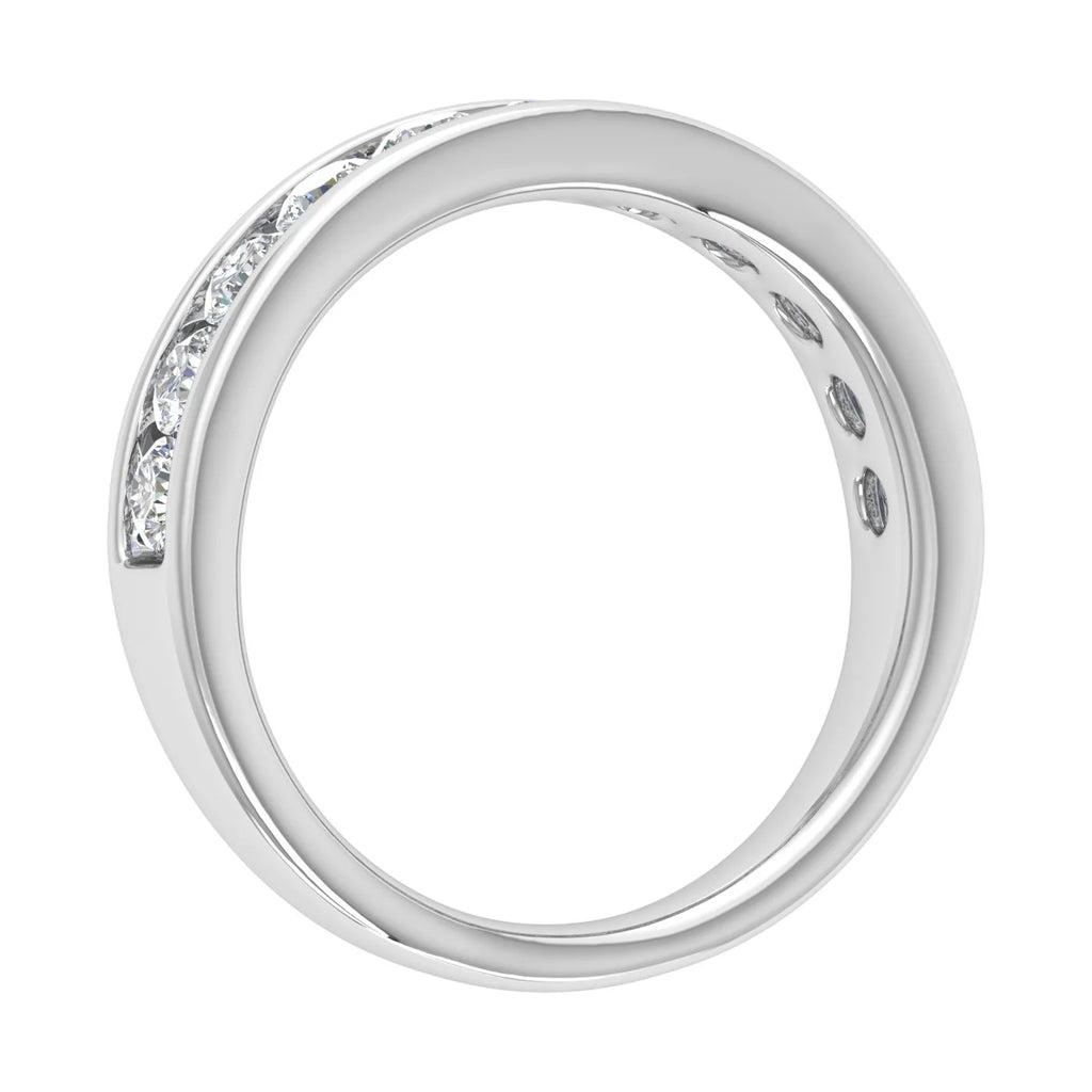 14K White Gold Diamond Wedding Band Ring H57260