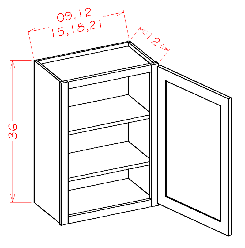 White 1 Door 2 Shelves Wall Cabinet High-Density Fiberboard J87069