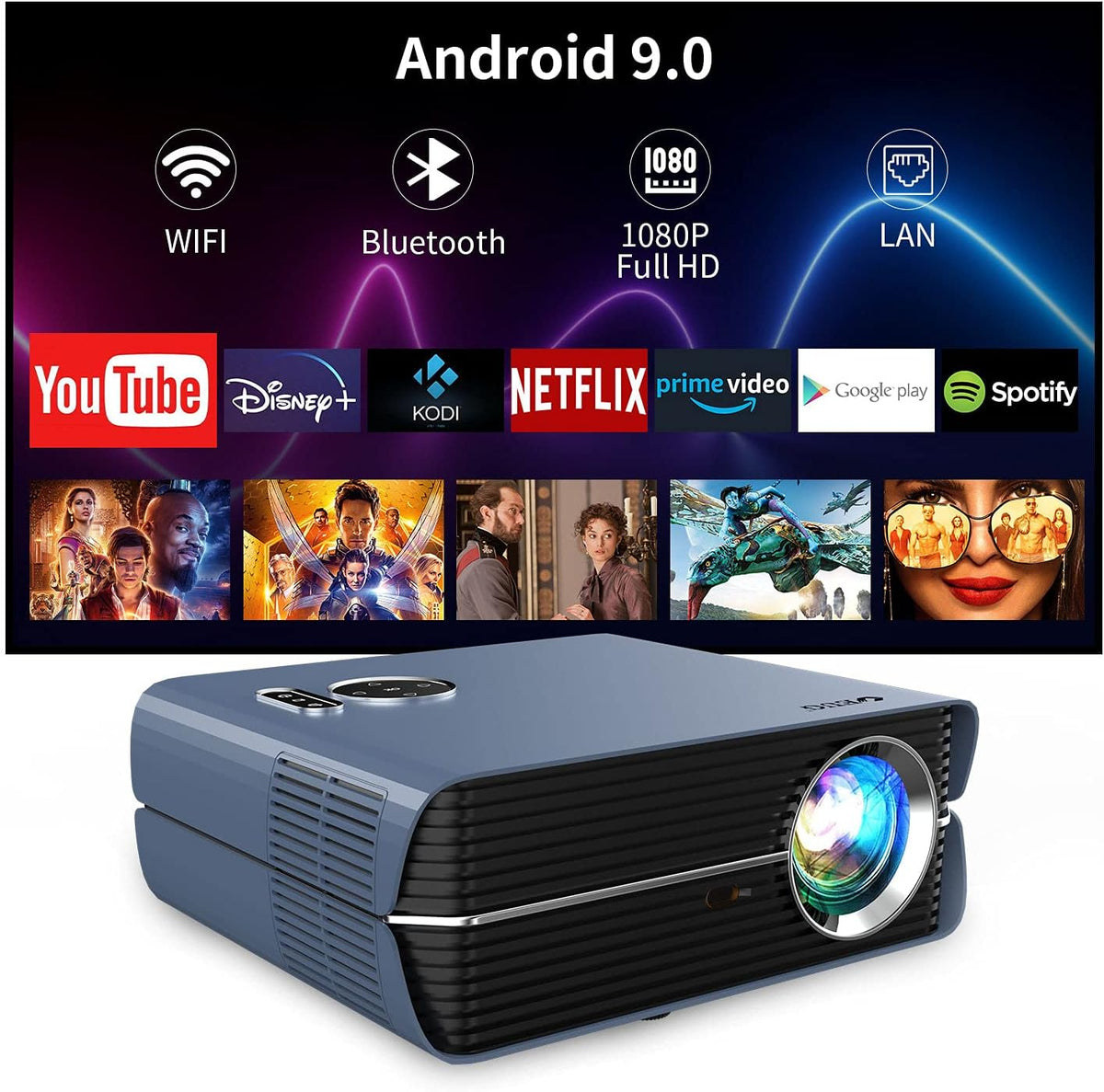 1080P HD 7200 Lumens LCD Projector P76660