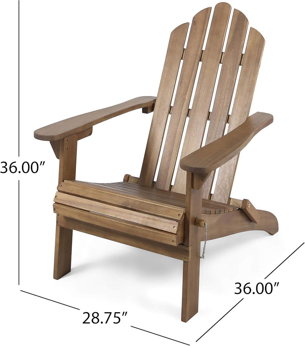 Foldable Acacia Wood Adirondack Chair Y689010