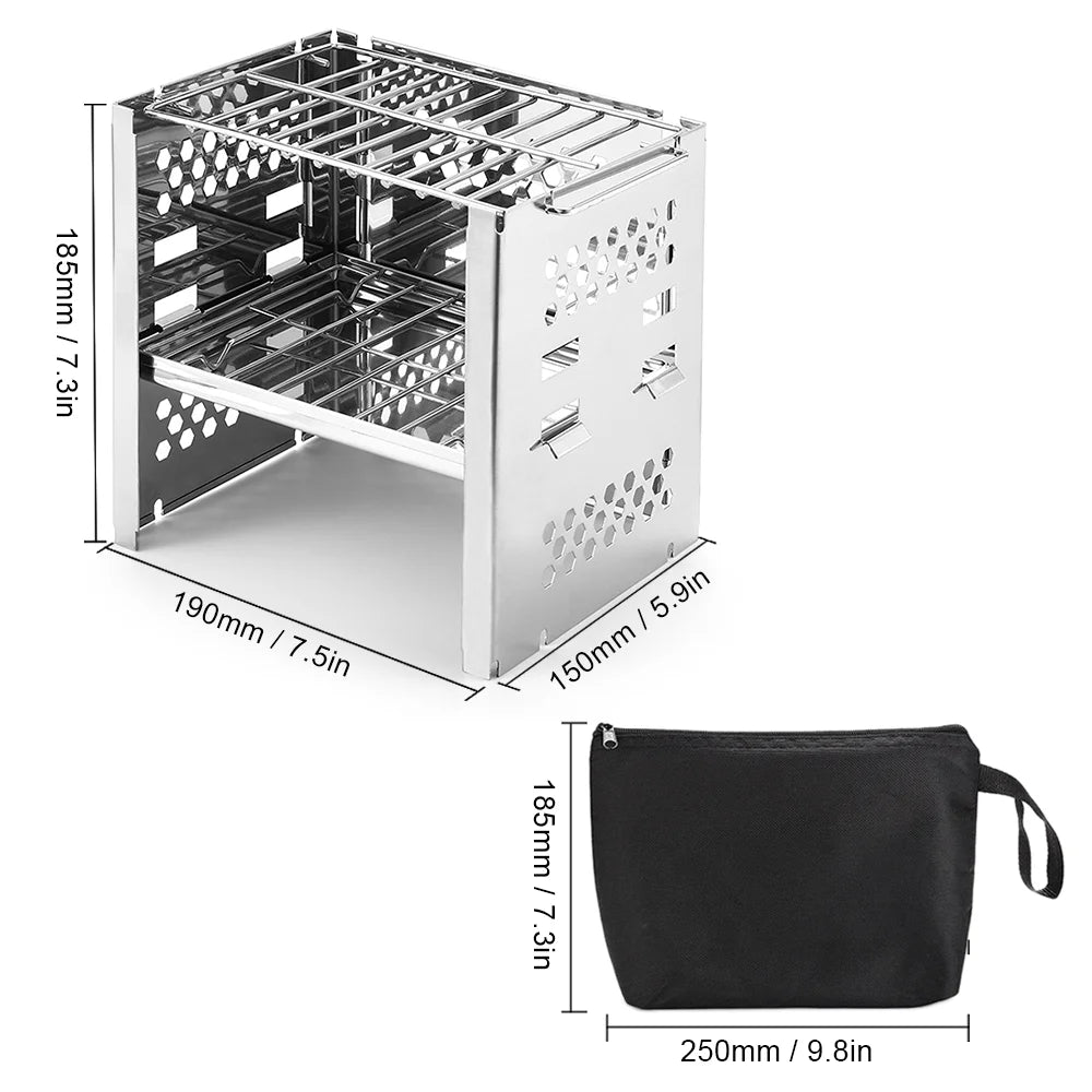 Portable Folding Stainless Steel Camping Stove E1503