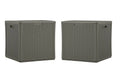 60 Gallon Resin Outdoor Storage Deck Box 2 Pack U3768
