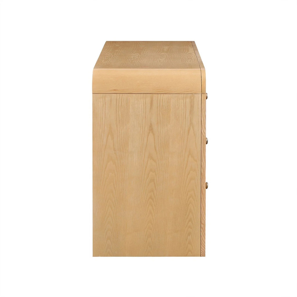 Brown 9-Drawer Rattan Wood Dresser T2707