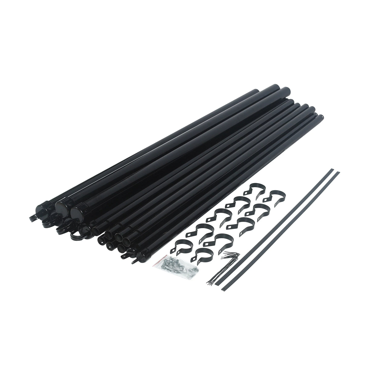 Black PVC Coated Chain Link Steel Fence 5X50 ft Y912