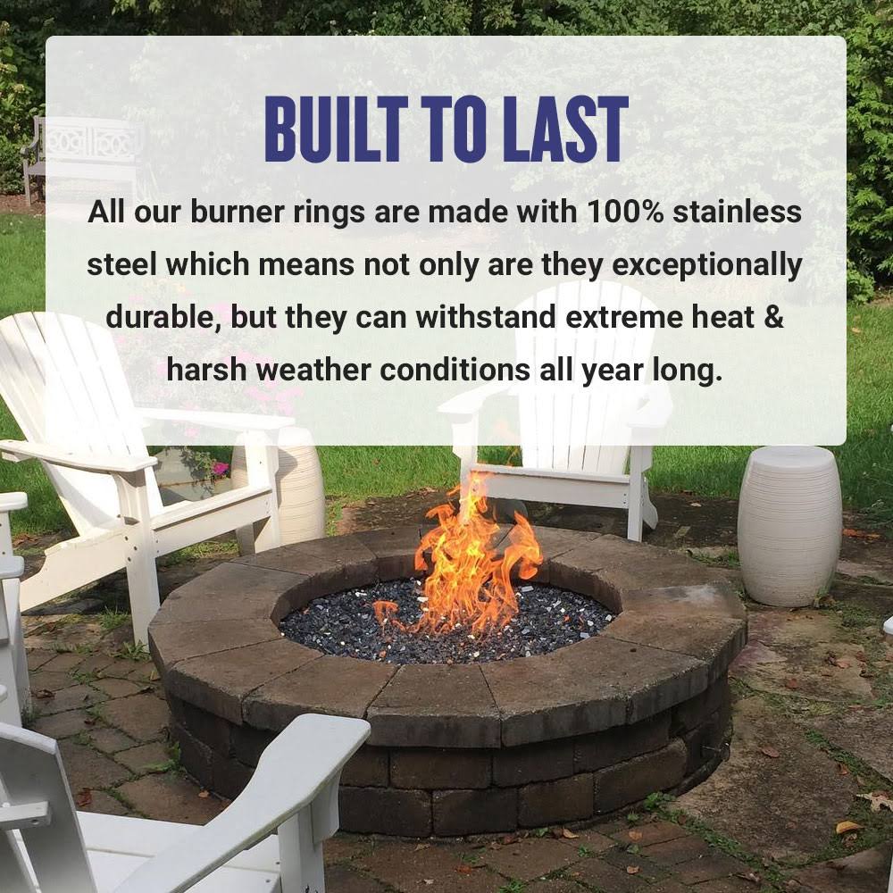 30x22 Stainless Steel Fire Pit Ring Burner S5277