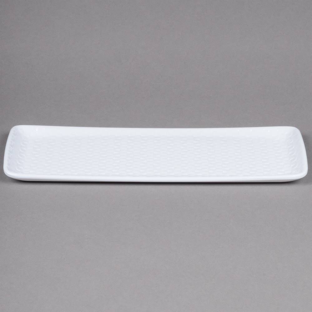 White Rectangular Melamine Platter K470