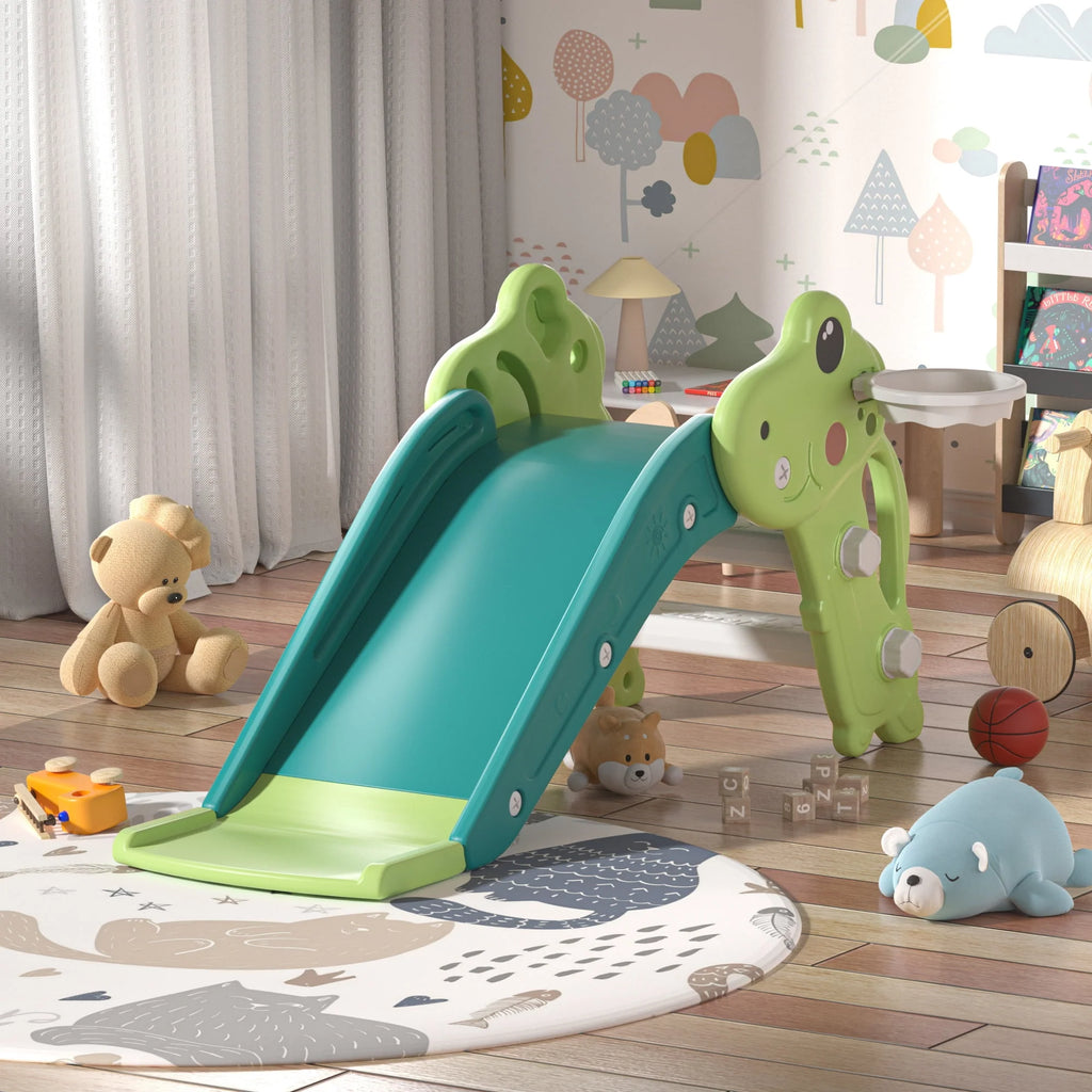 Kids Slide with Basketball Hoop & Ball Q88590
