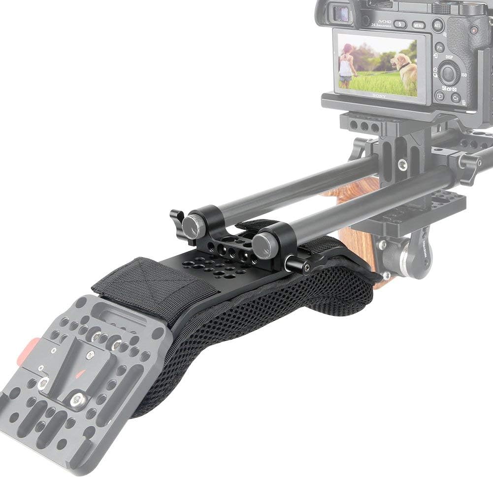 Shoulder Mount Support System for Video Camcorder Camera DSLR Rig (15mm Railblock) Pack of 2 H39595