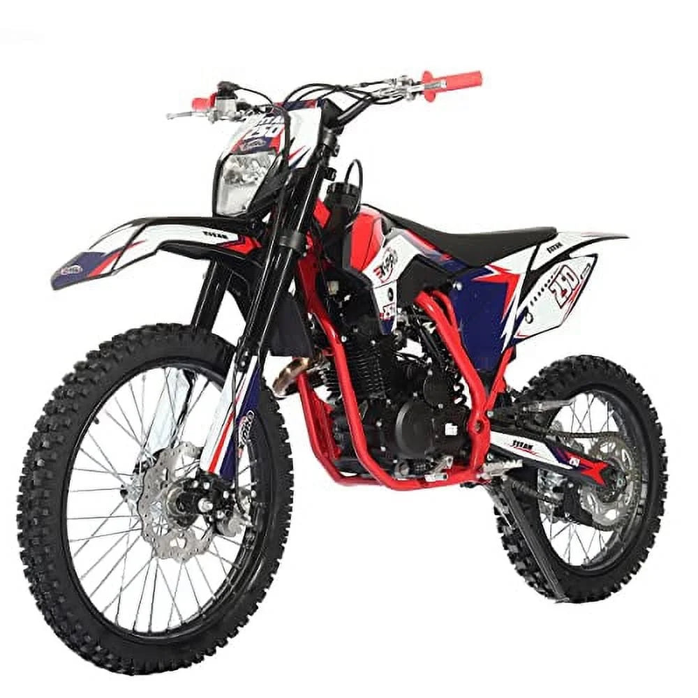 250cc Gas Pit Dirt Bike, 5-Speed Manual Transmission, Electric/Kick Start E32069