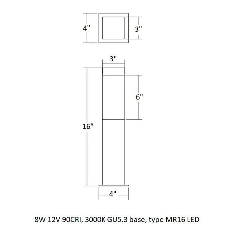 Textured Gray LED Bollard Y30739