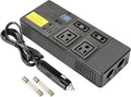 200W Car Power Inverter DC 12V&24V to 110V AC, Dual Cigarette Lighter, 4 AC Outlets and 3 USB Ports Pack of 2 Z42982