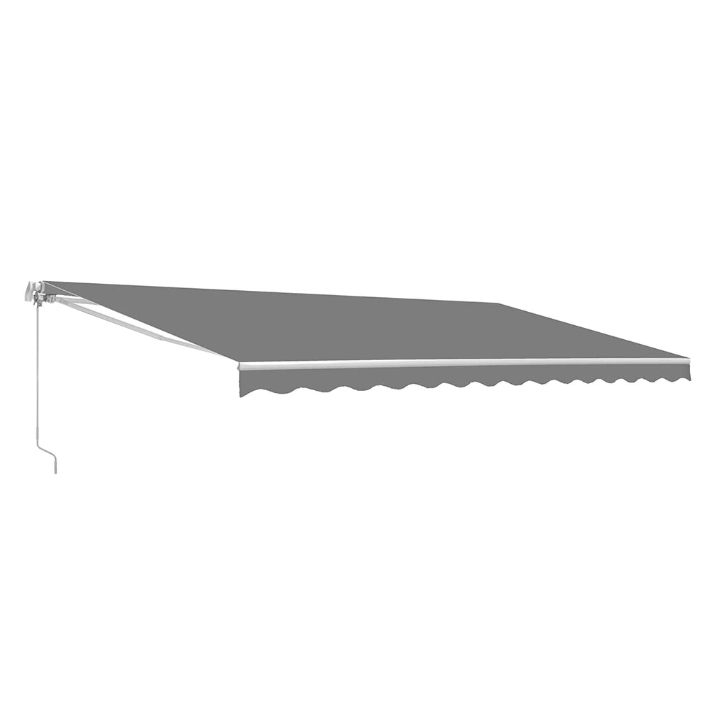 Retractable Patio 13' x 10' Awning Canopy, Gray O14578