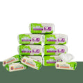 Natural Diapers, Flushable Wipes, Monthly Pack, Size 5, 136 Count Y74146