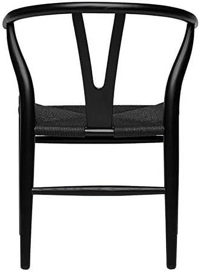 Woven Cord Seat Walnut Chair with Arm O54188