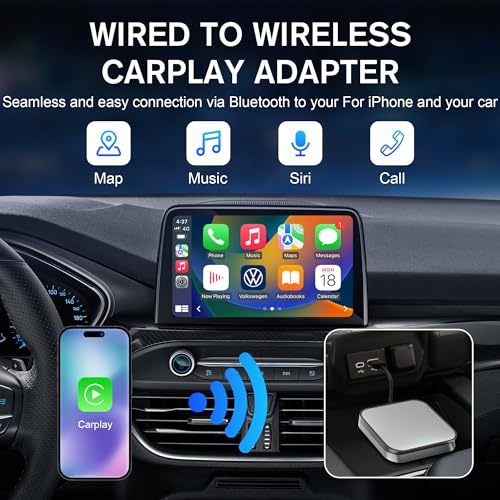Grey Wireless Carplay Adapter with USB C Receiver R181