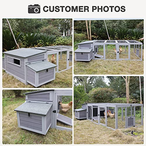 Large Folding Chicken Coop with Nesting Box and Tray J429550