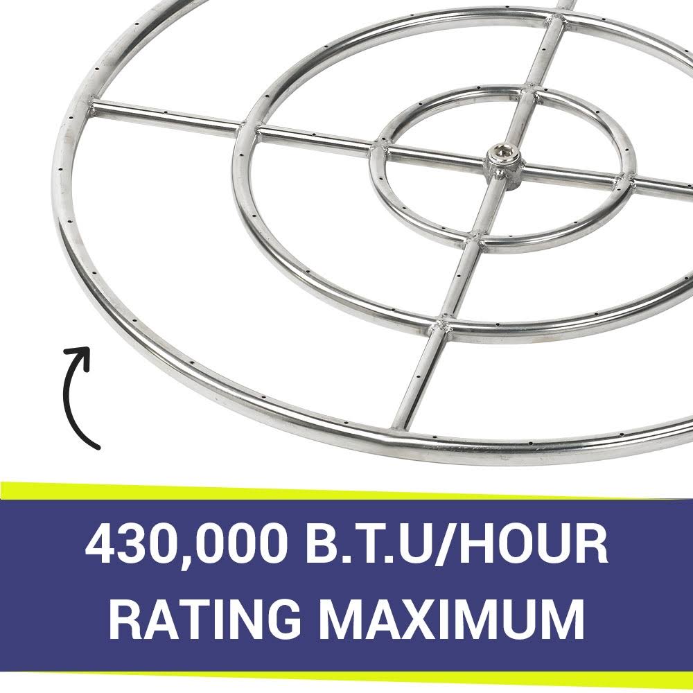 30x22 Stainless Steel Fire Pit Ring Burner S5277