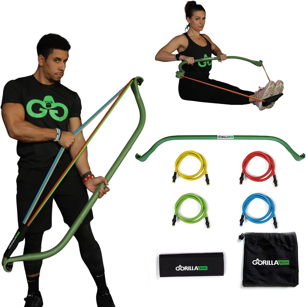 Portable Home Gym Resistance Bands and Bar System I107