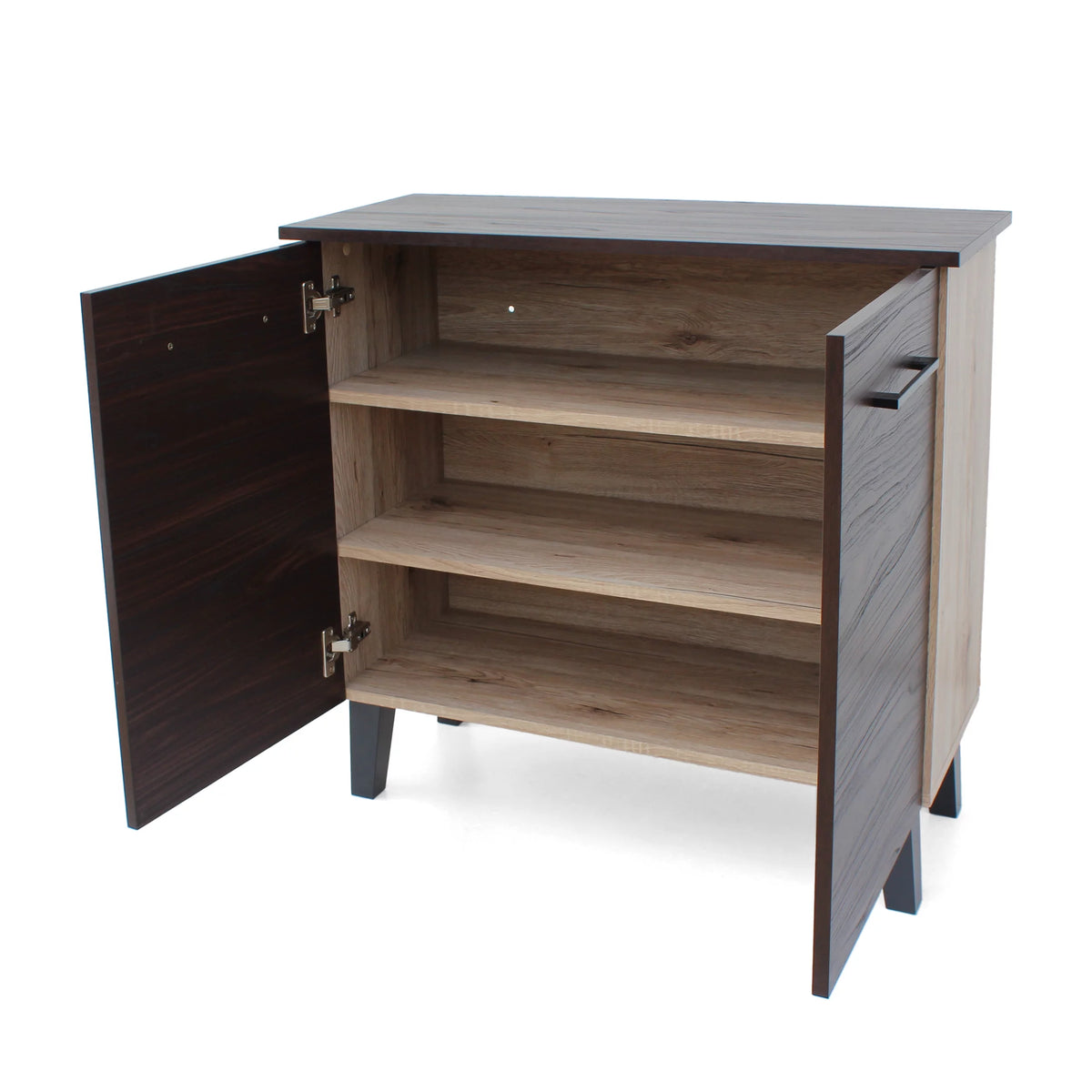 Walnut Finished Faux Wood Cabinet R299106