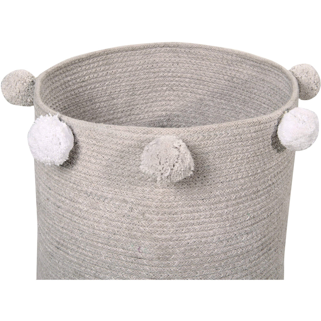 Grey White Leaf Basket V15891
