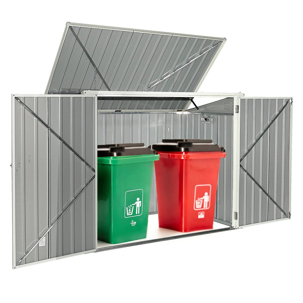 Grey Horizontal Storage Shed 68 Cubic Feet H317