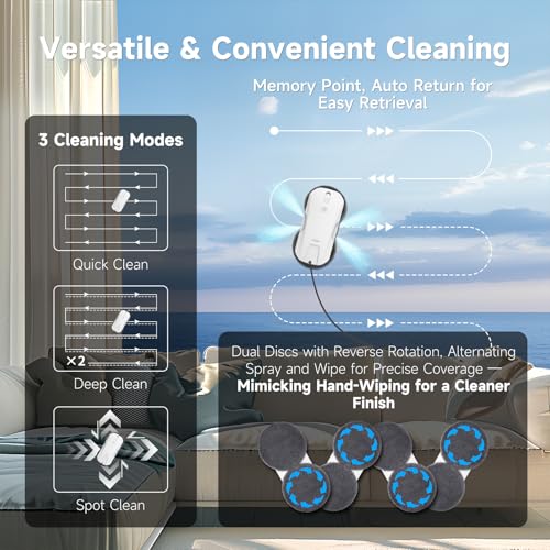 Window Cleaning Robot with 10 Cleaning Pads Y37474