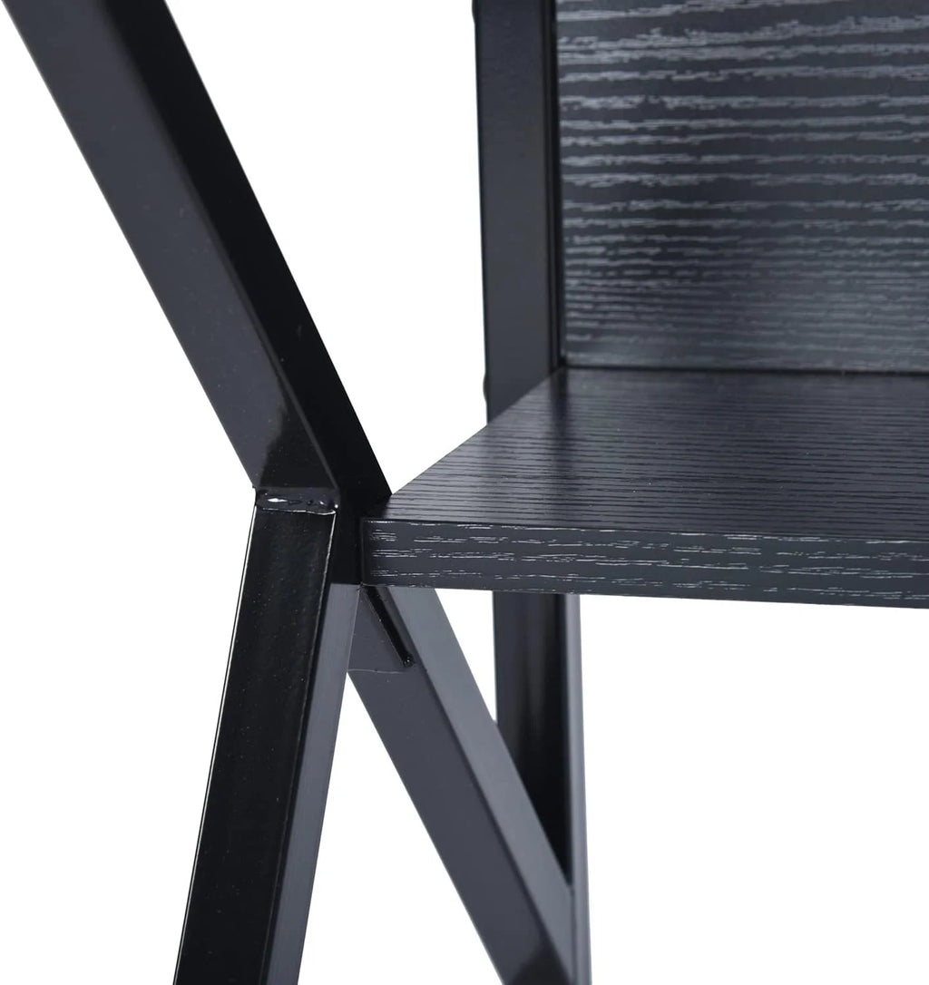 39.4 inch Black Desk with Storage Shelves W327898