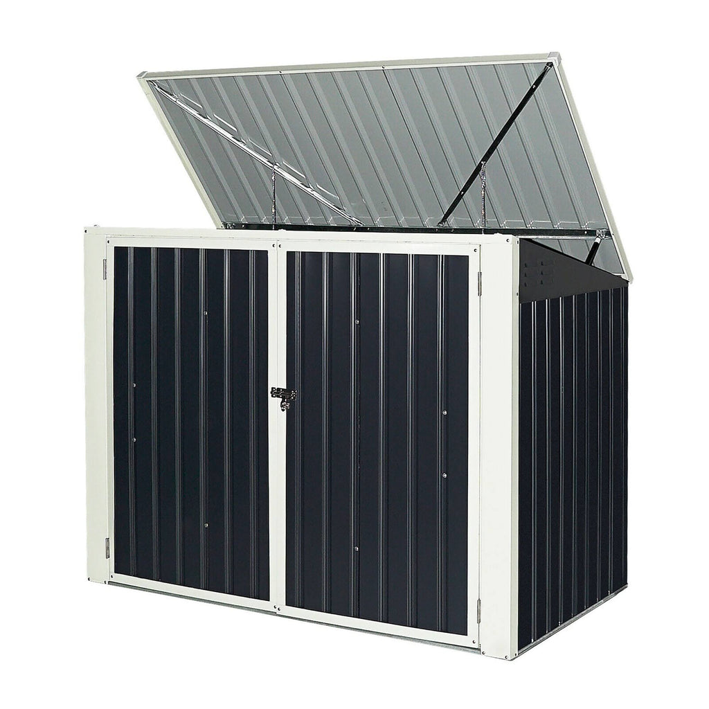 Grey Horizontal Storage Shed 68 Cubic Feet H317