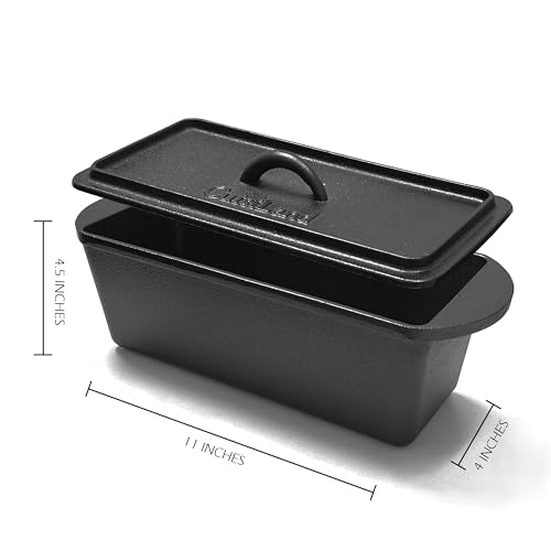 Rectangular Cast Iron Bread Loaf Pan with Lid Z547