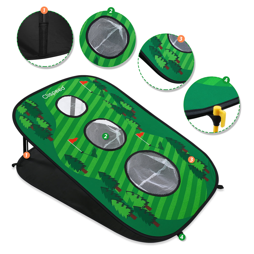 Foldable Chipping Net Cornhole Game Set U14659