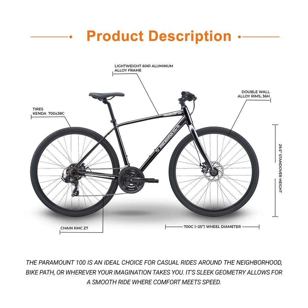Black 21-Speed Aluminum Hybrid Bicycle M846979