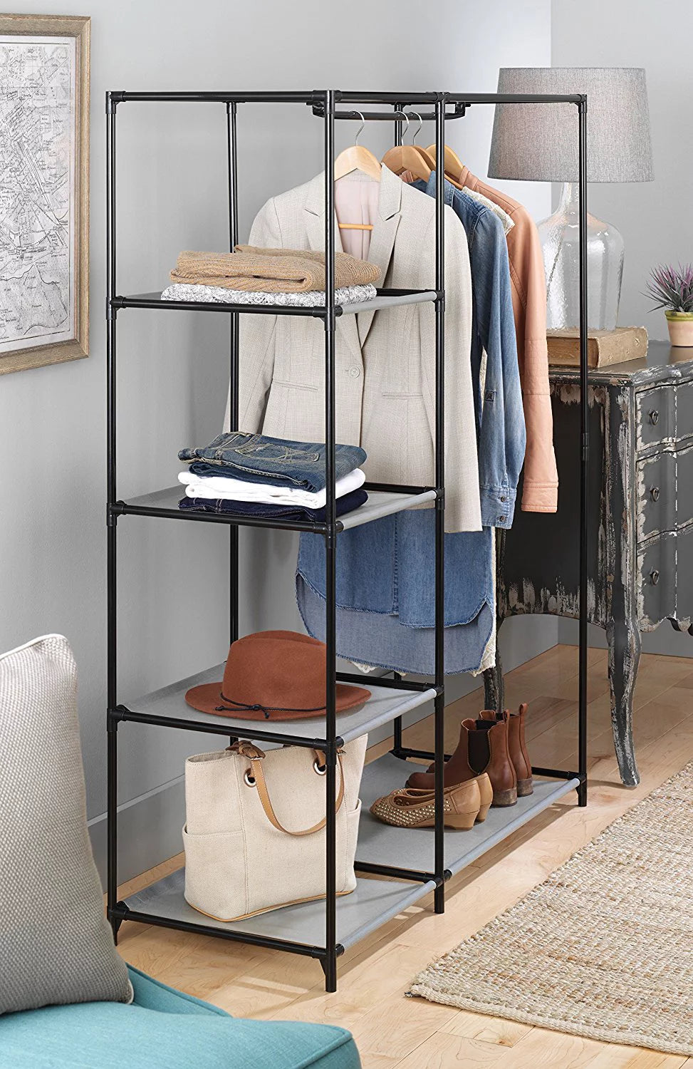 Spacemaker Wardrobe with 5 Shelves K84466