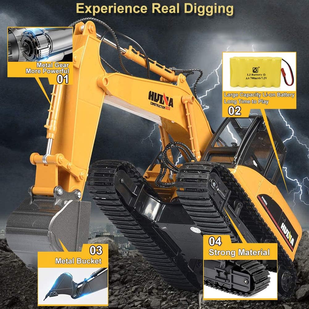 1/14 Scale 15 Channel 2.4Ghz RC Excavator V98383