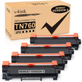 Compatible TN-760 Toner Cartridge Replacement for Brother Printers (4Pack Design V5) Pack of 2 P433