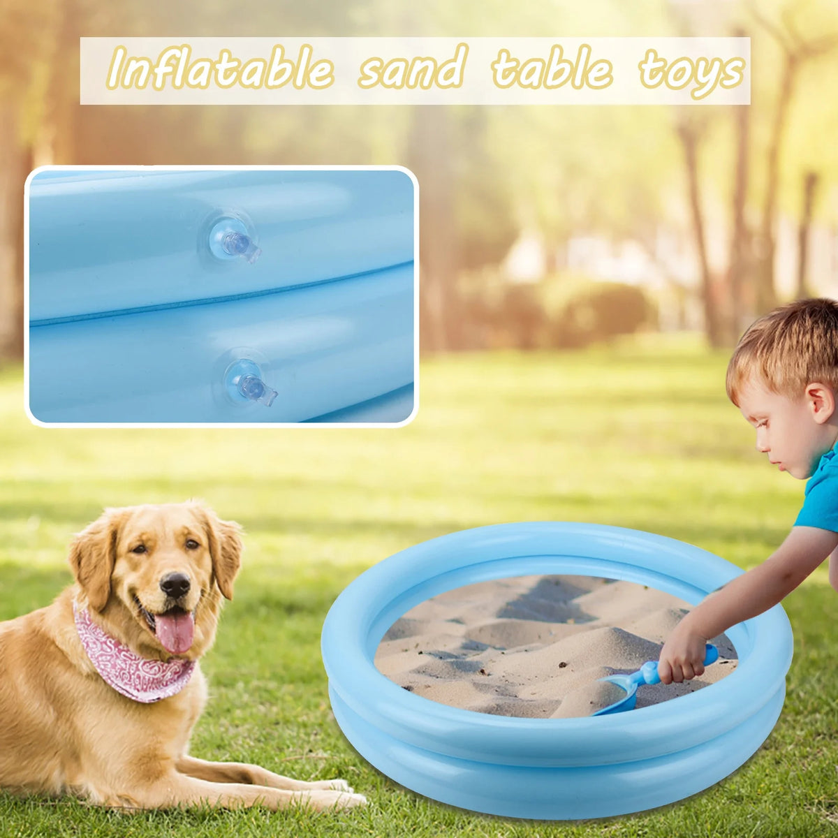 Portable PVC Inflatable Sandbox Tray Table Toys L6204