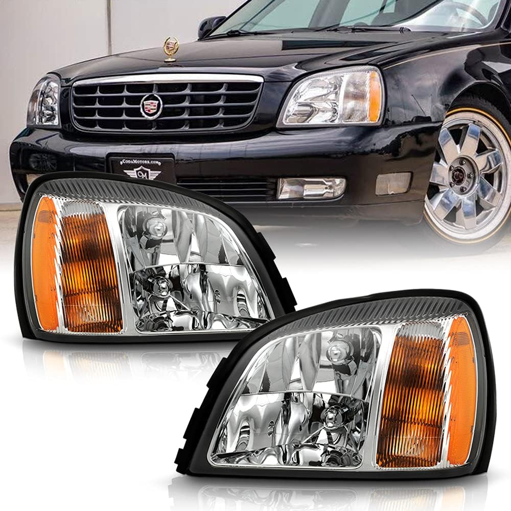 00-05 Cadillac Deville Headlights Headlamps Driver Passenger Side F2338